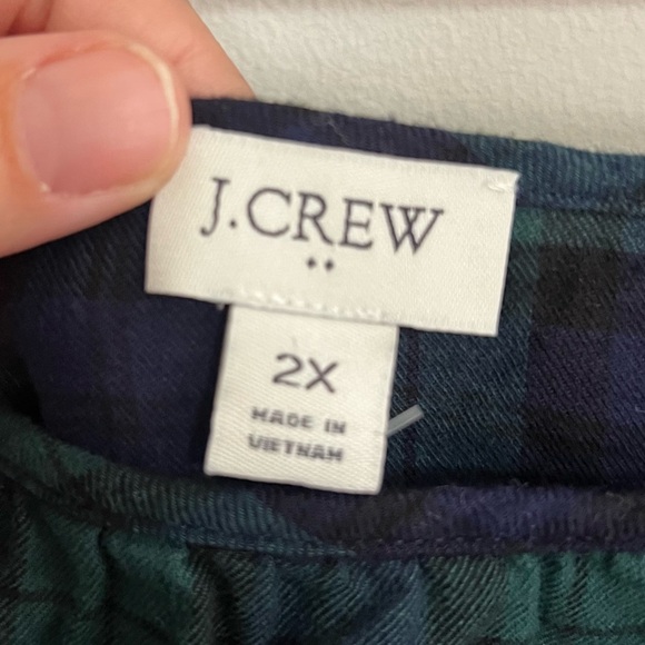 *NEW* J.Crew Factory Flannel Squareneck Ruffle Top - Picture 10 of 15